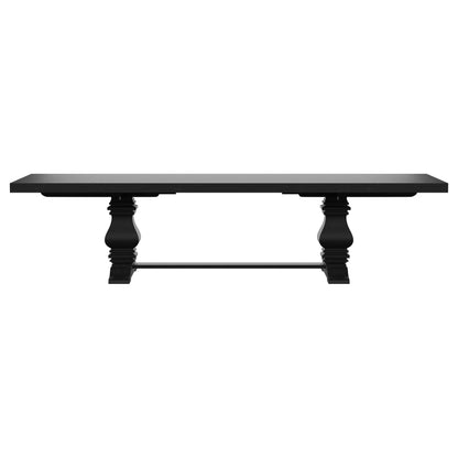 Florence 126-inch Extension Dining Table Distressed Black