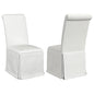 Shawna Upholstered Skirted Side Chair White (Set of 2)