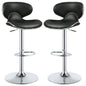 Edenton Upholstered Adjustable Bar Stool Black (Set of 2)