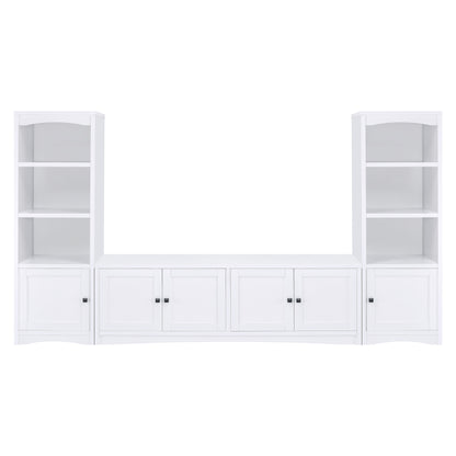 Laughlin 3-shelf Engineered Wood Media Tower White