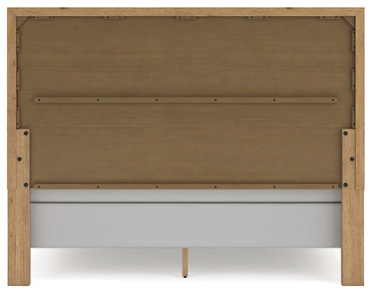 Galliden King Panel Bed with Mirrored Dresser