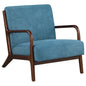 Foster Upholstered Wood Frame Accent Chair Peacock Blue