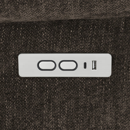 Houston Upholstered Power Lift Recliner Chair Dark Brown