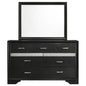 Miranda 7-drawer Dresser with Mirror Black