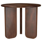Dale Round Solid Mango Wood Side End Table Brown