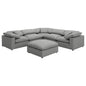 Raleigh 6-piece Boucle Upholstered Modular Sectional Grey