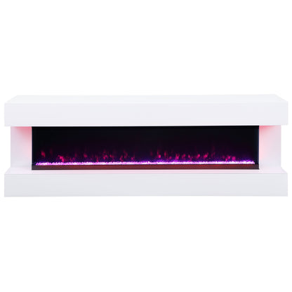 Vallerie 71-inch BT Speaker TV Stand Fireplace Console White