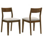 Almonte Dining Chair Upholstered Seat Dark Brown (Set of 2)
