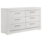 Ives 6-drawer Dresser Cabinet White High Gloss