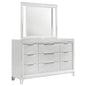 Marmore 9-drawer Dresser and LED Mirror White
