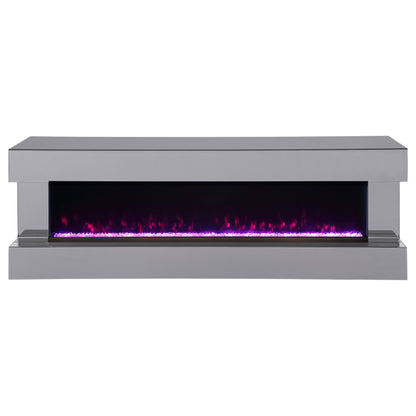 Vallerie 71-inch BT Speaker TV Stand Fireplace Console Grey