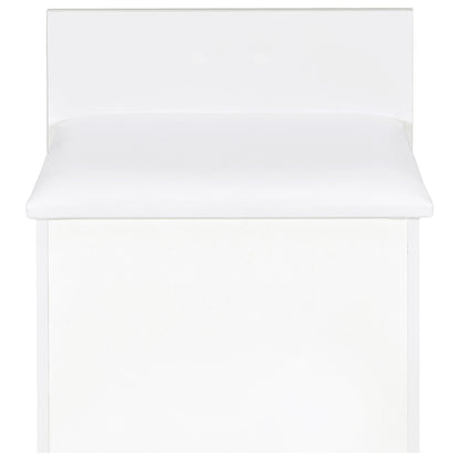 Danbury 3-drawer Makeup Vanity & Stool Set White High Gloss