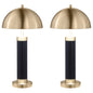 Conroe 28-inch Dome Shade Pillar Table Lamp Black (Set of 2)