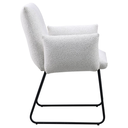 Ackland Upholstered Dining Arm Chair Light Grey (Set of 2)