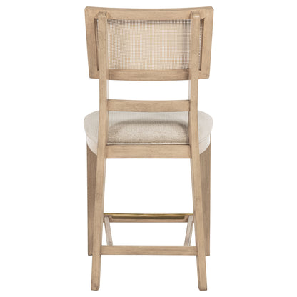 Kailani Rattan Cane Counter Side Chair Beige Oak (Set of 2)