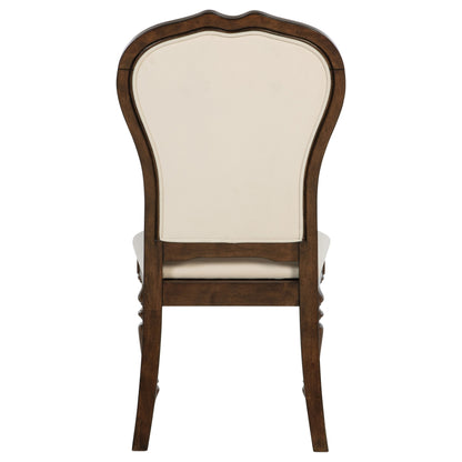 Landon Upholstered Dining Side Chair Rich Brown (Set of 2)