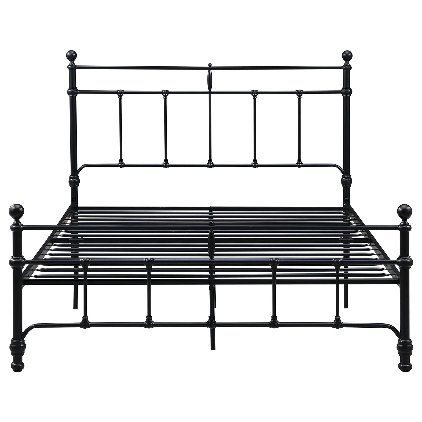 Novak 48-inch Metal Eastern King Open Frame Bed Matte Black