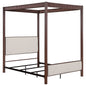 Zimmerlee 89-inch Metal Eastern King Canopy Bed Rust Brown