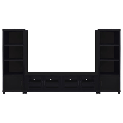Jupiter 3-piece Entertainment Center 79-inch TV Stand Black
