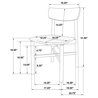 Parkridge 5-piece 59-inch Wood Dining Set White Washed