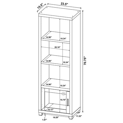 Sachin 3-piece 79-inch TV Entertainment Center Dark Pine