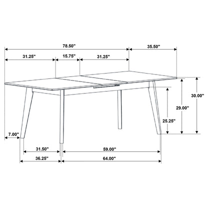 Crestmont 7-piece Extension Leaf Dining Table Set Black