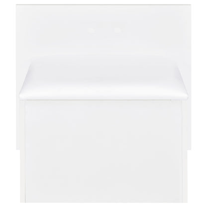 Flora 2-drawer Vanity Set with LED Mirror White High Gloss