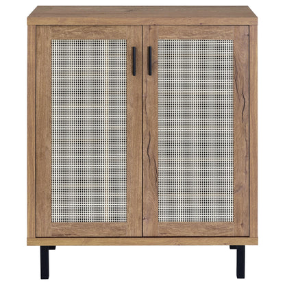 Teller 2-door Shoe Storage Cabinet Natural Oak