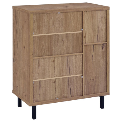 Teller 2-door Shoe Storage Cabinet Natural Oak