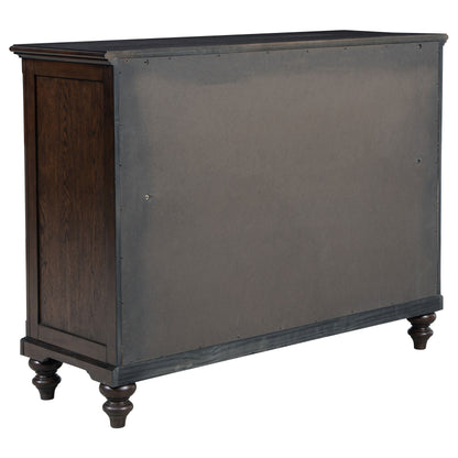 Devon 5-piece Full Bedroom Set Wine Red and Dark Oak