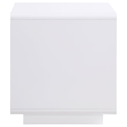 Paseo Square End Side Table White High Gloss
