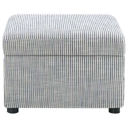 Winter Upholstered Hydraulic Lift Top Storage Ottoman Grey