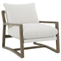 Geneva Boucle Upholstered Wood Arm Accent Chair Sand