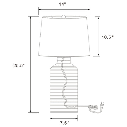Nairobi Empire Shade Handwoven Rattan Table Lamp Natural