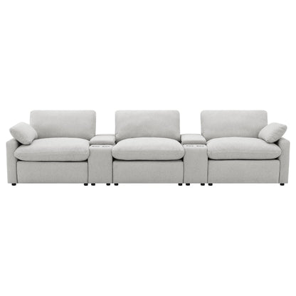 Collins 5-piece Power Reclining Home Theater Seating Grey