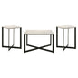 Tobin 3-piece Marble Top Coffee and End Table Set White