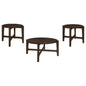 Cota 3-piece Solid Wood Coffee and End Table Set Dark Brown
