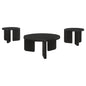 Cordova 3-piece Solid Wood Coffee and End Table Set Black
