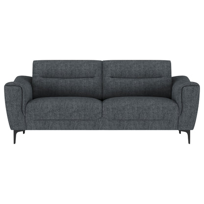 Nolan Upholstered Sloped Track Arm Sofa Charcoal