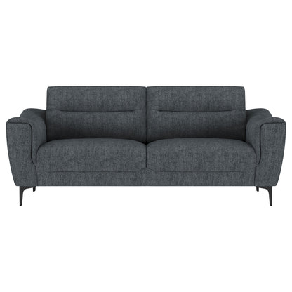 Nolan 2-piece Upholstered Sofa Set Charcoal