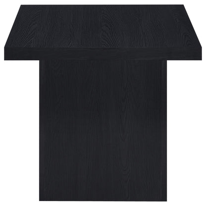 Devar Square Engineered Laminate End Side Table Black