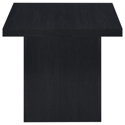 Devar Square Engineered Laminate End Side Table Black