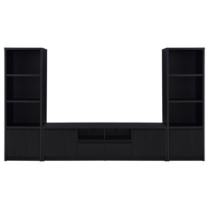 Winfield 3-piece Entertainment Center 78-inch TV Stand Black