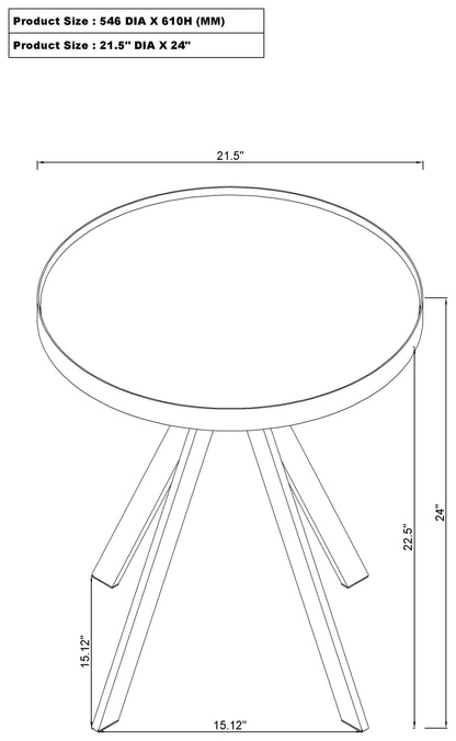 Briggs 3-piece Round Coffee and End Table Set White