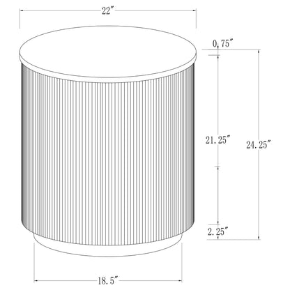 Jason 2-piece Round Marble Coffee and End Table Set White