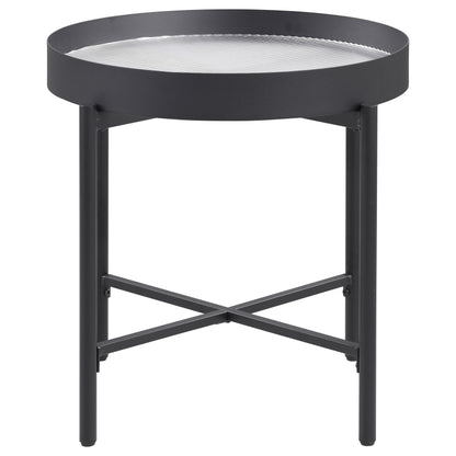 Ozella 3-piece Round Coffee and End Table Set Sandy Black