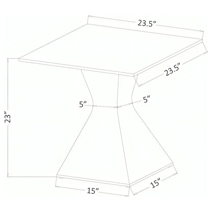 Jenny 2-piece Rectangular Coffee and End Table Set Chrome