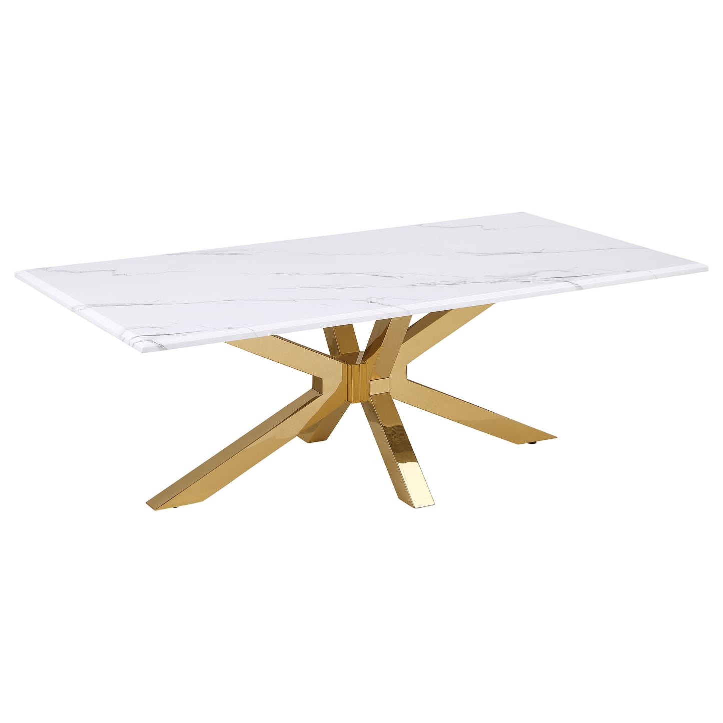 Visalia 3-piece Faux Marble Coffee and End Table Set White