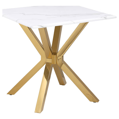 Visalia 3-piece Faux Marble Coffee and End Table Set White