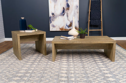 Lynette 2-piece Rectangular Coffee and End Table Set Mango